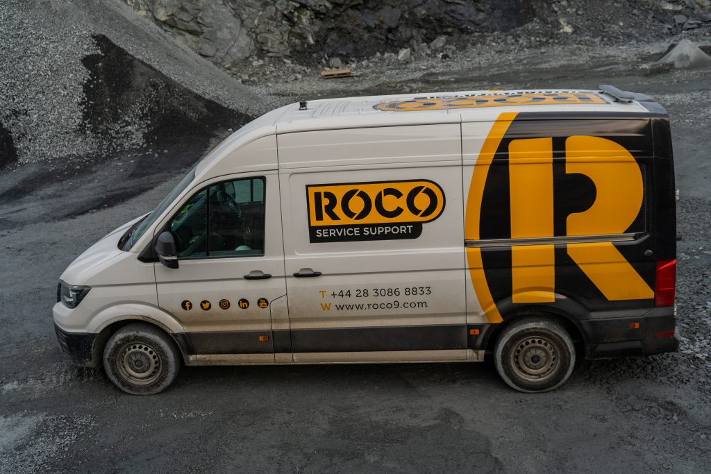 Aerial View of Roco Service Van